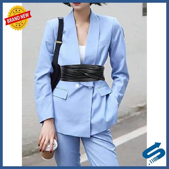 Wide Corset Belt Faux Leather Waist Cincher 26-31 Inches Retro Style